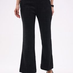 Global Republic Women Textured High-Rise Trousers-image-24
