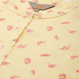 Anouk Printed High-Low Kurta with Pleated Palazzos image 3