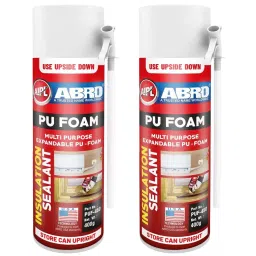 ABRO Sealant Spray Polyurethane Foam ‎White 400 g for Filling Gaps, Cracks, Doors, Windows, HVAC Systems & AC Ducts, PUF-450N-2 (Pack of 2)-38