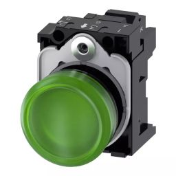 Siemens SIRIUS ACT 3SU11, Panel Mount Green LED Indicator, 22mm Cutout, Round, 230 V AC, 3SU1106-6AA40-3AA0-picture-7
