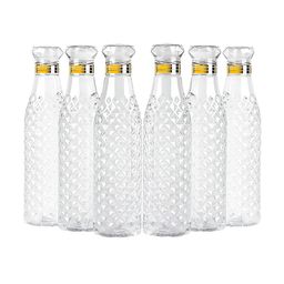 ReeQ Transparent Set of 6 Plastic Solid Water Bottle-18