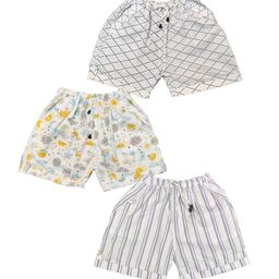 BAESD Girls Pack of 3 Printed Loose Fit Cotton Shorts-18