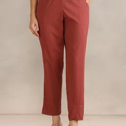 Fabindia Women High-Rise Trousers-image-2