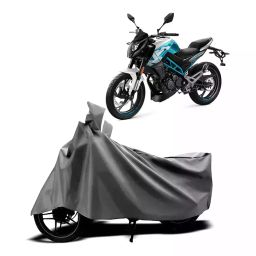 Auto Pearl Two Wheeler Cover with Bag for CFMoto 150NK, Silver-image-76
