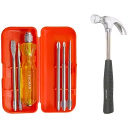 FADMAN Hand Tool Kit 5 In 1 Screwdriver, Hammer (Pack of 2)-32