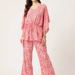 ETC Floral Printed Kaftan Night Suit-image-67