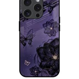 QRIOH Floral Printed iPhone 15 Pro Back Case Mobile Accessories-image-36
