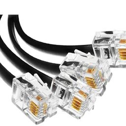 RIVER FOX Telephone Plug 4 Pin RJ11 6P4C Modular Plug Telephone Phone Connector Crystal Head Plug Network Connector (6/2, Telephone Cord Connector Adapter Crimp) Four-core Cable RJ 11 Plug,Pack of 20 image 5