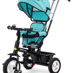 BAYBEE Plug & Play Tricycle With Canopy Rubber Wheels Parental Control & Storage Basket - Blue-image-18