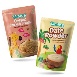 timios 100% Organic Jaggery Powder & Date Powder - 100 g Each-image-42