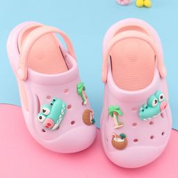 Oh! Pair Clogs with Back Strap Closure & Applique - Purple-image-81