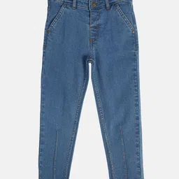 MINI KLUB Cotton Denim Solid Jeans - Blue-picture-9