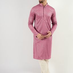 House of Pataudi Embroidered Straight Ethnic Kurta-image-23