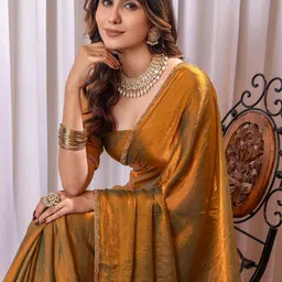 Jinal & Jinal Embroidered Thread Work Saree With Unstitched Blouse Piece-picture-39