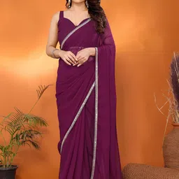 Moda Rapido Embellished Sequinned Poly Georgette Heavy Work Saree-picture-33