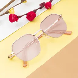 Ted Smith Unisex Square Sunglasses with UV Protected Lens HEXON 3_C5-12