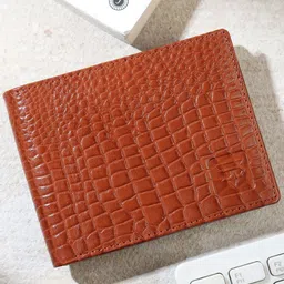 JND Men Geometric Textured Leather Two Fold Wallet-17