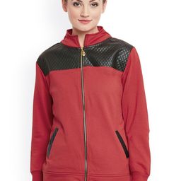 Belle Fille Women Red Solid Jacket-image-36