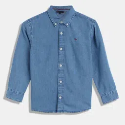 Tommy Hilfiger Denim Medium Wash Regular Fit Shirt-image-54