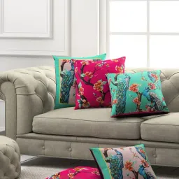 SEJ by Nisha Gupta Multicolor Cushion Covers - Set of 5-27