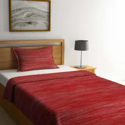 Klotthe Jacquard Collection Red 300 TC Bed Linen Set-image-73