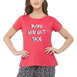 Soie Red Printed T-Shirt-picture-30