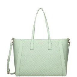 Anne Klein Green Textured Tote Handbag with Pouch-image-40