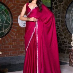 Saree Mall Pink Embellished Sarees With Unstitched Blouse-image-52