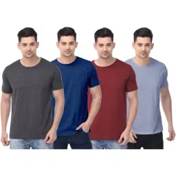 Color Capital Multicolored Regular Fit T-Shirt - Pack of 4-image-77