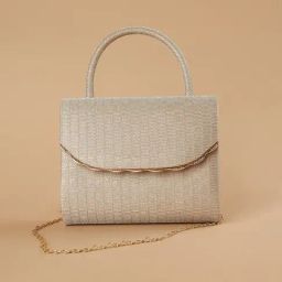 Code by Lifestyle Light Gold PU Clutch-4