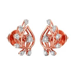 Joyalukkas 18k (750) Purity Rose Gold Dewdrop Dazzle Diamond Earrings-image-22