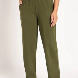 FEMMELLA Olive Regular Fit Solid Trackpants-image-68