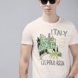 U.S. Polo Assn. Denim Co. Graphic Printed Pure Cotton Slim Fit T-shirt-image-90