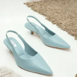 Elle Women's Sky Blue Sling Back Sandals-image-76