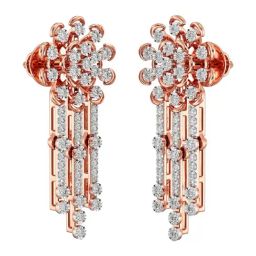Joyalukkas 18k (750) Purity Rose Gold Classic Blossom Diamond Earrings-image-72