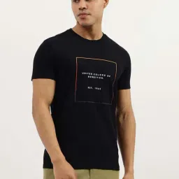 United Colors Of Benetton Black Cotton Regular Fit Printed T-Shirt-picture-12