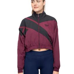 Reebok Classics Maroon & Black Cl Cropped Jacket-image-46