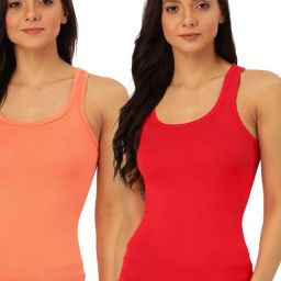 Lady Lyka Multicolor Cotton Camisole (Pack Of 2)-picture-34
