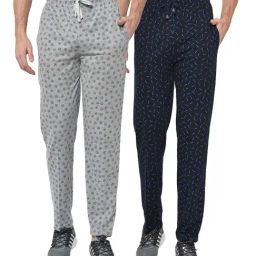 Vimal Jonney Multicolor Cotton Trackpants - Pack of 2-image-29