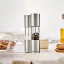 COLE & MASON Transparent Stainless Steel Salt & Pepper Mill-42