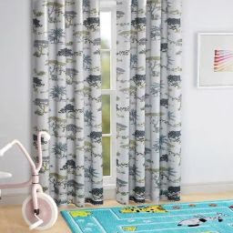 Fabindia Teal Cotton 9 ft.  Curtain - Single Piece-image-52