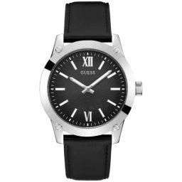 Guess Crescent Men Black Round Dial Analog Watch - GW0628G1-0