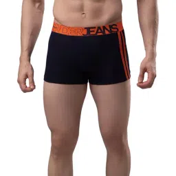 UnderJeans by Spykar Navy & Orange Striped Trunks-picture-21