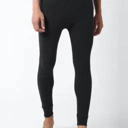 Peter England Black Regular Fit Thermal Pants-image-40