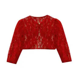 A.T.U.N. Maroon Lace Full Sleeves Shrug-picture-47