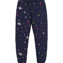 Plum Tree Kids Navy Cotton Printed Joggers-image-7