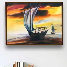 The Art House Abstract Multicolor Canvas Wall Painting-image-59
