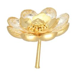 Sri Jagdamba Pearls 800 Silver Gold Plated Lotus Flower - 5 gm-13