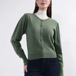Rooted Green Wool Cardigan-picture-13
