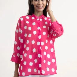 Pink Fort Pink Printed Shirt-image-1